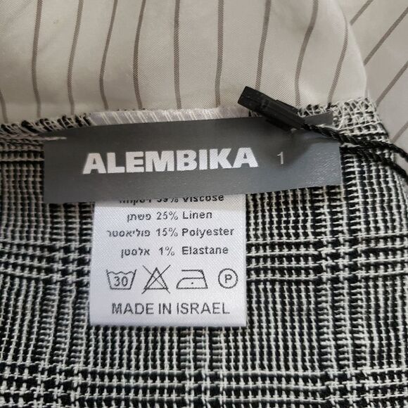 Alembika NWT Small Medium Oversized Black White Linen Blend Cold Shoulder Tunic - Picture 6 of 15